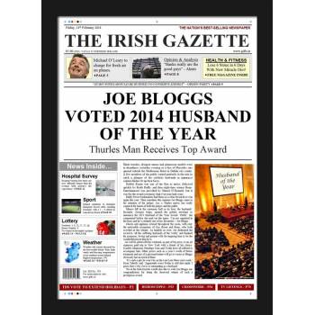 Husband of the Year - Newspaper Spoof