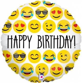 Happy Birthday Emojis Balloon in a Box
