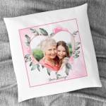 Any Message Heart Photo Personalised Cushion Square