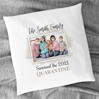 The Surname Family Survived The 2020 Quarantine Personalised Cushion Square
