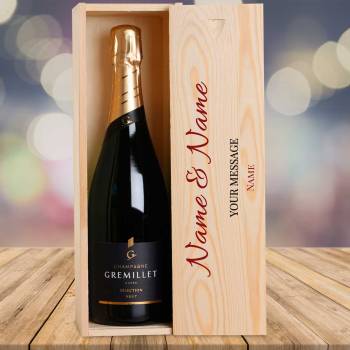Any 2 Names And Message - Personalised Single Champagne Box