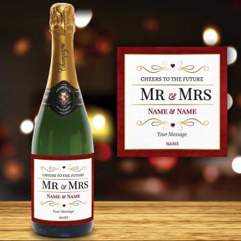 Cheers To The Future Mr And Mrs Personalised Champagne