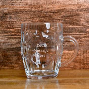 Any Message - Personalised Traditional Dimple Pint Glass