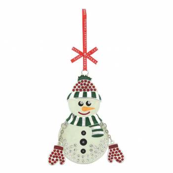 Sparkle Snowman Christmas Decoration In Gift Box