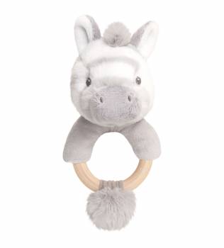 Cuddle Zebra Ring Rattle 14cm from Keeleco