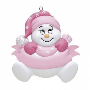 Personalised Christmas Ornament - Baby Pink