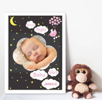 Goodnight Baby Girl - Personalised Poster