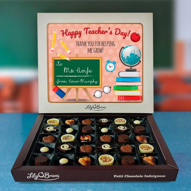 Happy Teacher'S Day Any Message - Personalised Chocolate Box 290g