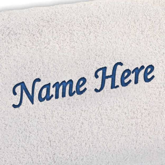 name printed bath towels