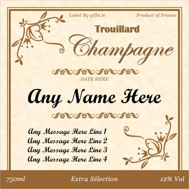 Any Name Any Message Personalised Champagne