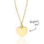 Personalised Heart Pendant Engraved Necklace