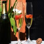 Personalised Set of 2 Champagne Flutes in Gift Box from Tipperary Crystal