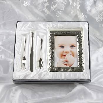 On Your Christening Frame With Cutlery