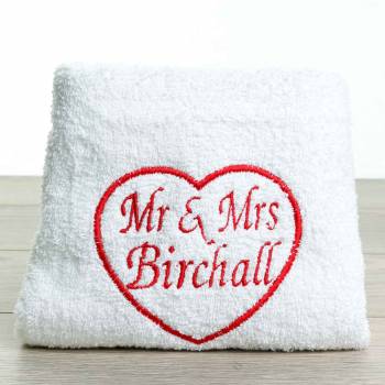 Mr & Mrs Personalised Hand Towel