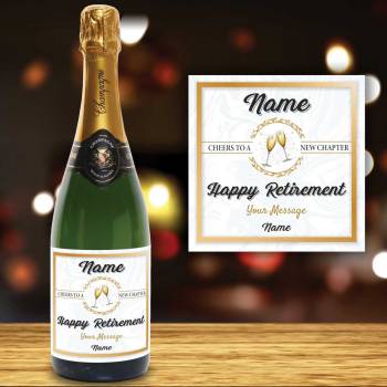 Cheers To A New Chapter Happy Retirement Personalised Champagne