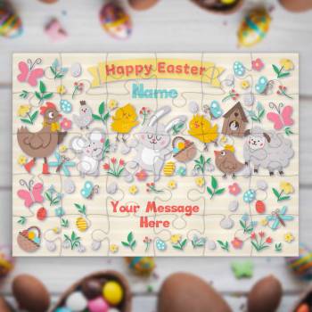 Happy Easter Any Name And Message Personalised Jigsaw