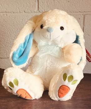 White Bunny Rabbit Plush Carrot Feet