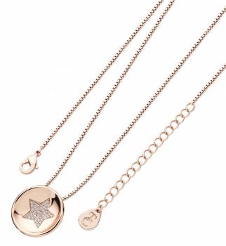 Tipperary Pave Concave Star Rose Gold Pendant