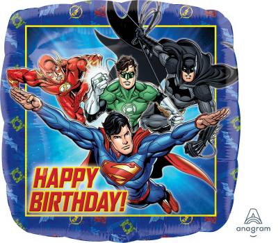 Justice League Happy Birthday Balloon in a Box