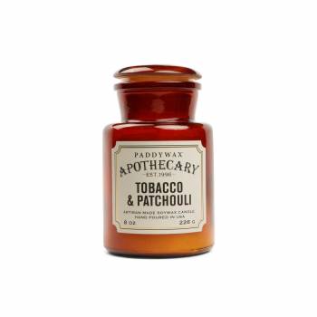 Apothecary Glass Candle 8 Oz. Tobacco & Patchouli