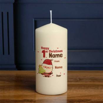 Happy 1st Christmas - Personalised Candle
