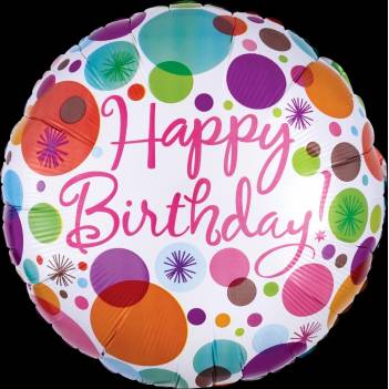 Happy Birthday Polka Dots Balloon in a Box