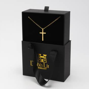 Gold Cross Necklace from Dubh Linn