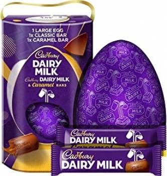 Cadbury's Dairy Milk Egg & 2 Caramel Bars 245g