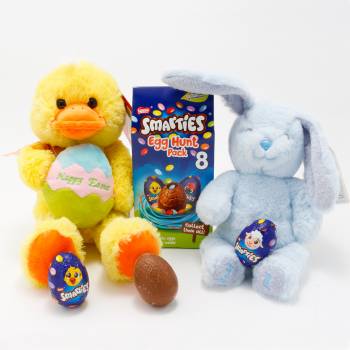 Easter Bunny (Blue), Easter Duck & Smartie Eggs