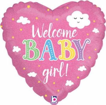Welcome Baby Girl Balloon in a Box