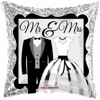 Mr & Mrs Black & White Balloon in a Box