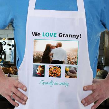 We Love You Personalised 4 Photo Apron
