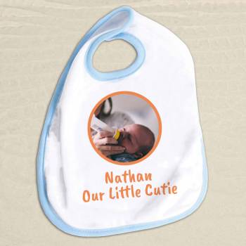 Personalised Any Photo and Any Message Baby Bib