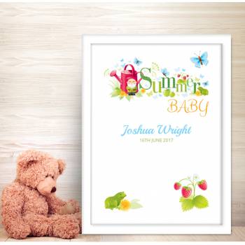 Summer Baby Baby Personalised Poster