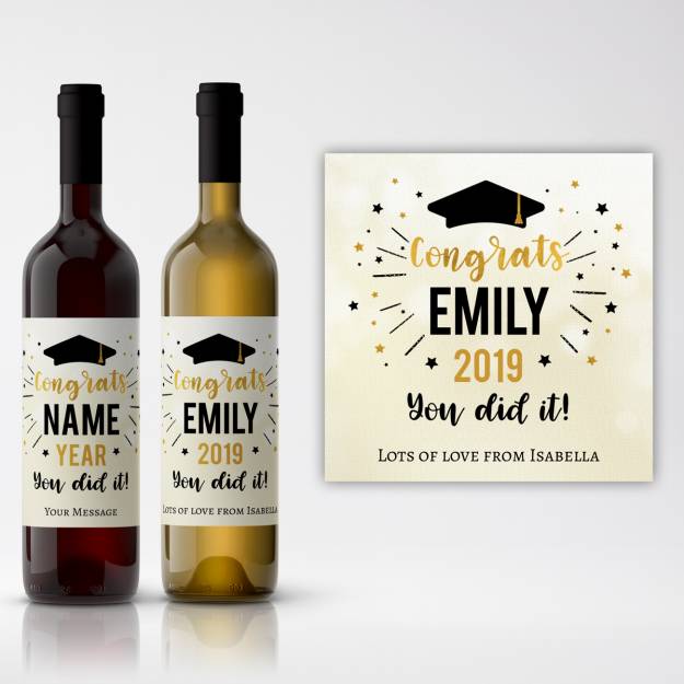 Congrats You Diti It! Graduation Personalised Wine
