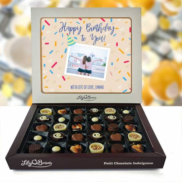 Happy Birthday To You Any Photo Personalised Chocolate Box 290g
