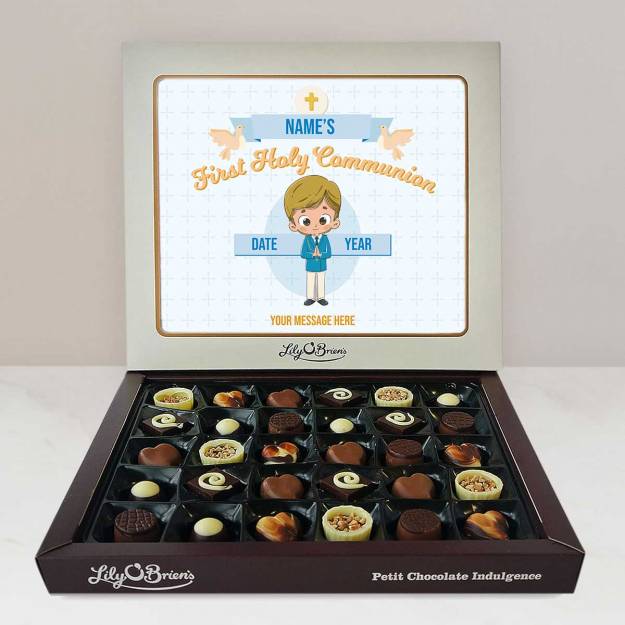 Name's First Holy Communion Boy - Personalised Chocolate Box 290g