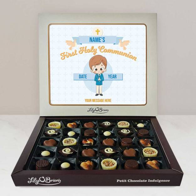 Name's First Holy Communion Boy - Personalised Chocolate Box 290g