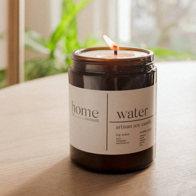 Water Fragrance 180ml Luxury Soy Wax Candle