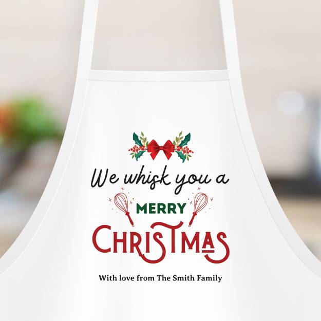 We whisk you a Merry Christmas - Personalised Apron