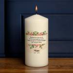 Memorial Poem For I Am Just Asleep Female - Personalised Candle