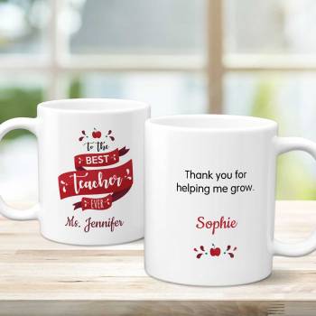 To The Best Teacher Personalised Mug