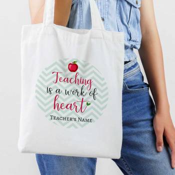 Teaching Is A Work Of Heart Tote Bag