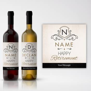 Happy Retirement Any Name Any Message Personalised Wine
