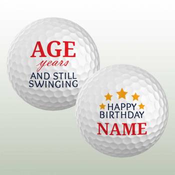 Happy Birthday Personalised Golf Ball - Set of 3 Balls