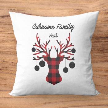 Christmas Deer Personalised Cushion Square