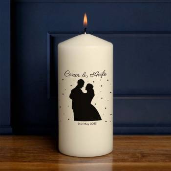 Couple's Silhouette - Personalised Candle