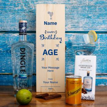 Happy Birthday Dingle Gin - Personalised Gin Box