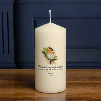 Robins Appear When Loved Ones Are Near New - Personalised Candle