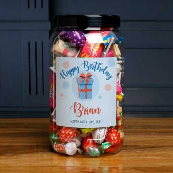 Birthday Gift Box - Personalised Sweets Jar